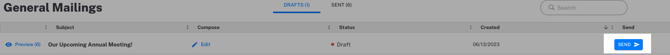 sending the email